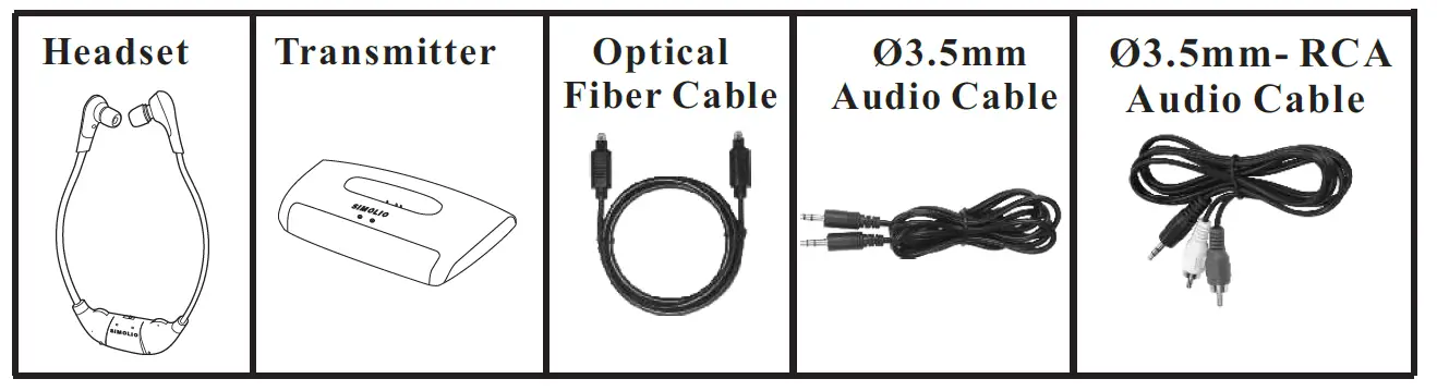 SIMOLIO SM-863D Wireless TV Headset 2