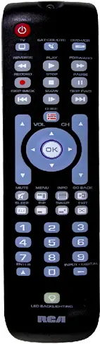 RCA RCRN03BE Universal Remote Control