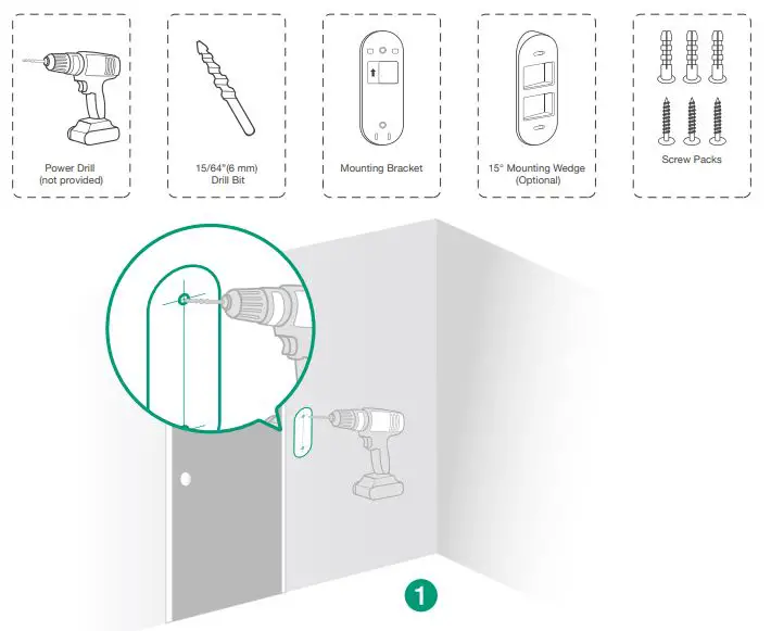 KICKSTARTER LVD01 Dual Cam Video Doorbell User Manual - Mount the Doorbell on Surfaces Made