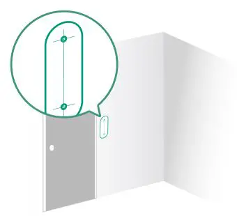 KICKSTARTER LVD01 Dual Cam Video Doorbell User Manual - Place the screw hole positioning card against