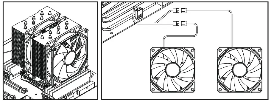 SILVER MONKEY SMX CPUFRD-120 CPU Coolers - How to Install the Fans