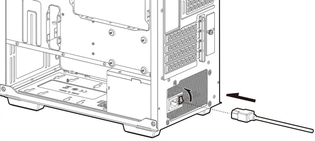DEEPCOOL PX850G PX-G Series Native Atx 3.0 Full Modular Power Supply - power cord
