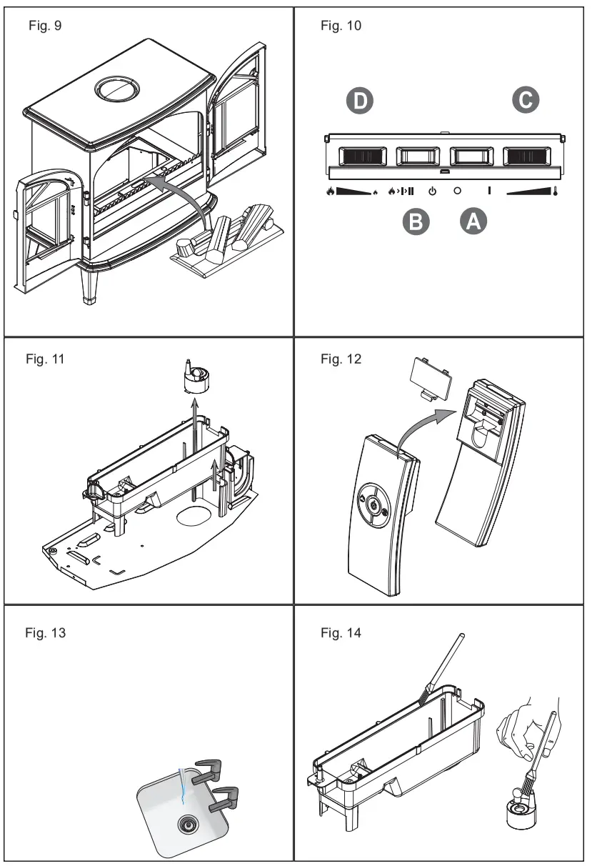 Dimplex BRG20 Burgate Black Gloss Electric Opti Myst Stove - fig 3