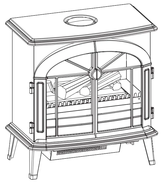Dimplex BRG20 Burgate Black Gloss Electric Opti Myst Stove