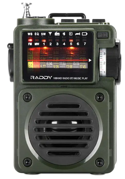 RADDY RF750 Portable Shortwave Radio with Bluetooth Music Player-product