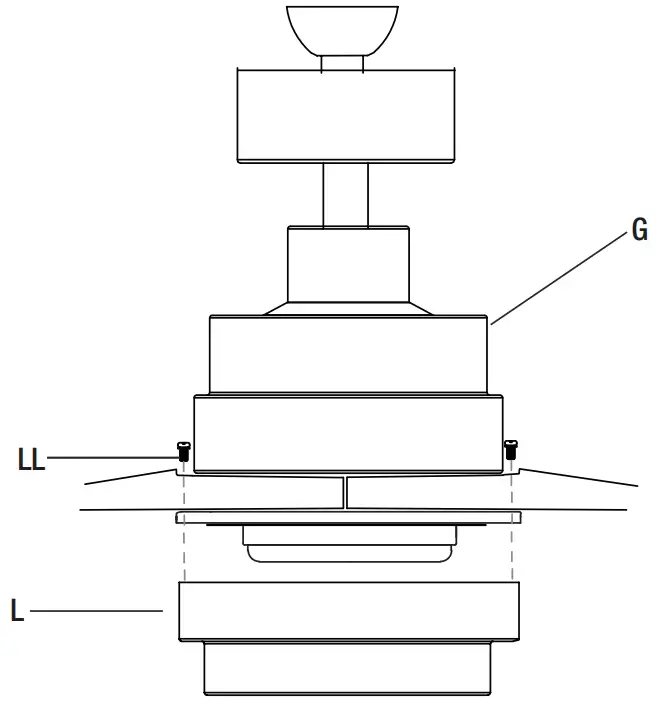 Installing the acrylic cover or optional metal cap