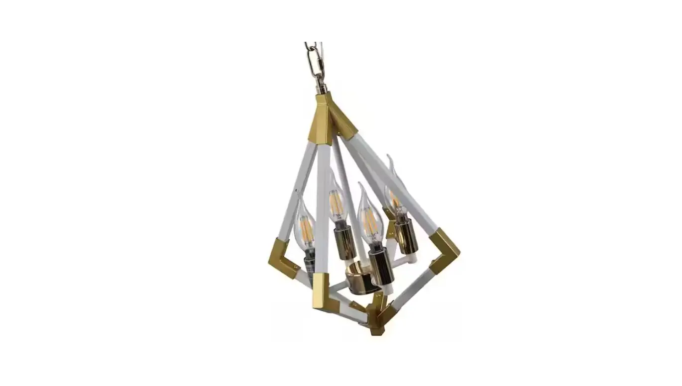 4modernhome Maxax D158-4c4 4-light White Or Gold Geometric Chandelier User Manual