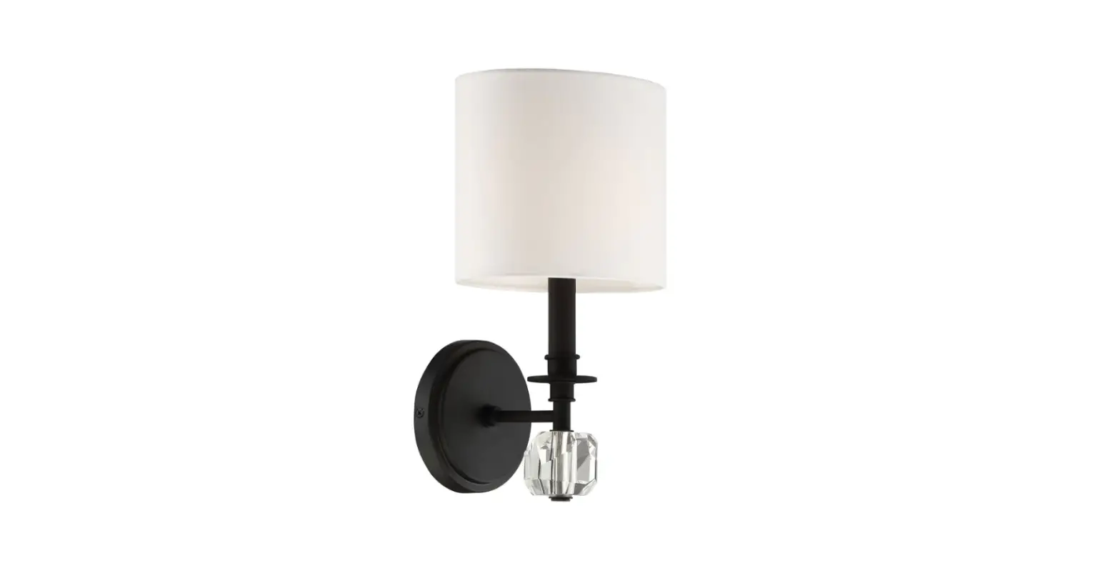 Crystorama Chi-211-bf 1 Light 8 Inch Black Forged Wall Sconce Wall Light Instruction Manual