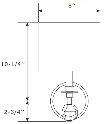 CRYSTORAMA-CHI-211-BF-1-Light-8-Inch-Black-Forged-Wall-Sconce-Wall-Light-FIG-1