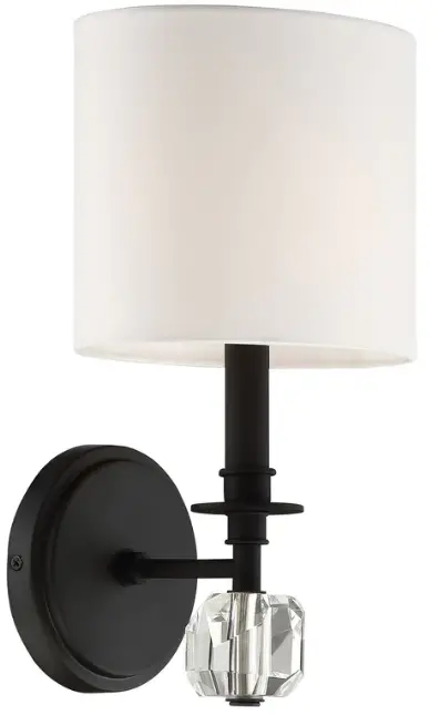 CRYSTORAMA-CHI-211-BF-1-Light-8-Inch-Black-Forged-Wall-Sconce-Wall-Light-PRODUCT
