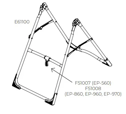 TEETER EP-560 ComforTrak Series Inversion Table - Base Assembly