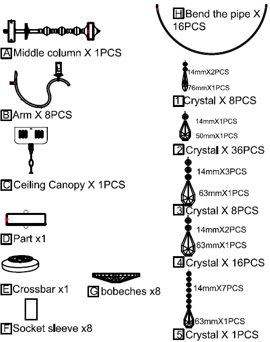 CWI-Lighting-5025P34C-8-Abia-8-Light-34-inch-Chrome-Up-Chandelier-Ceiling-Light-fig-1