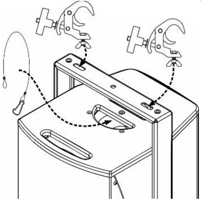 SUSPENDED ON A TUBE OR TRUSS