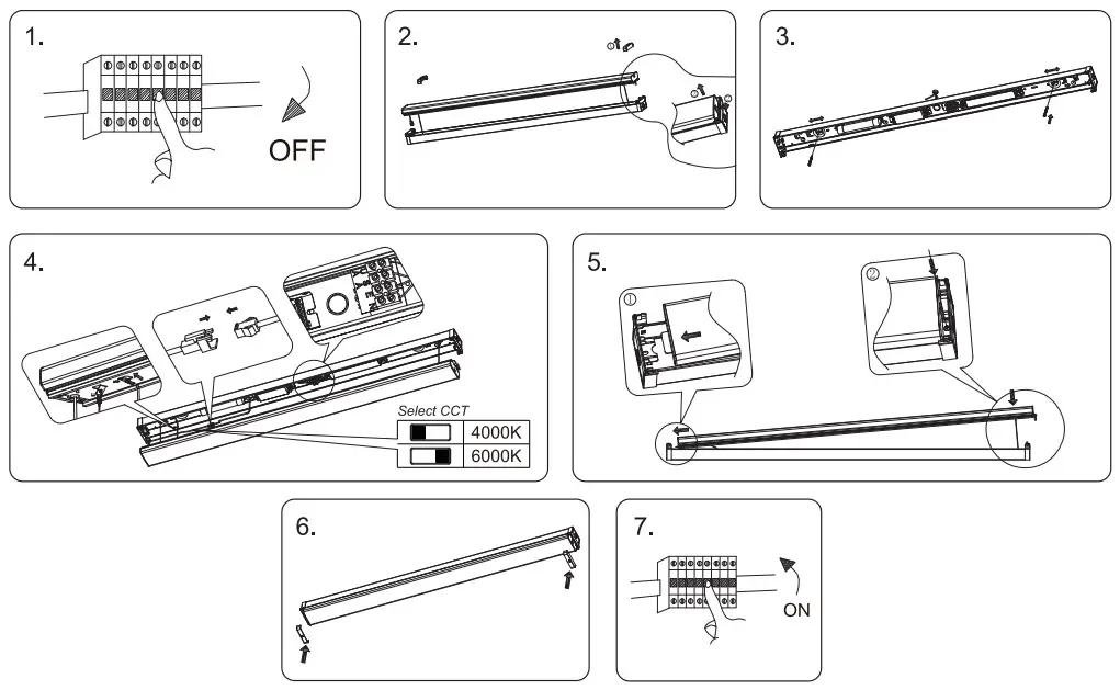 HALCYON LED441 W46EM LED Batten Light - Factory