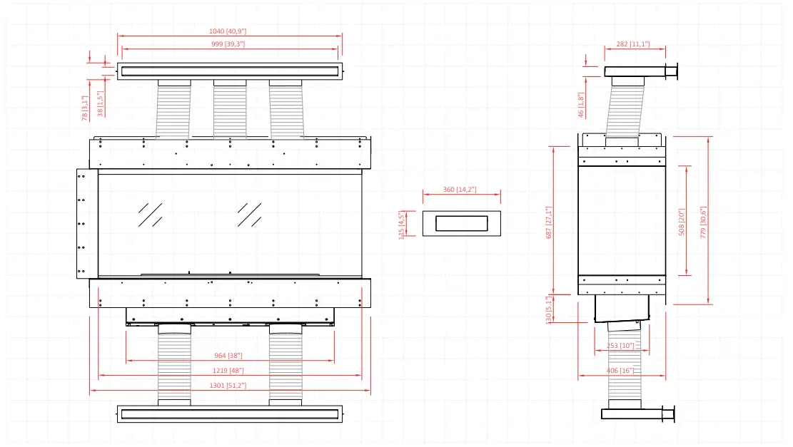 planika Panorama Room Divider with Automatic Ethanol Burner - overview 1