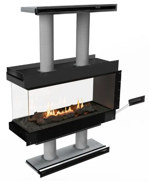 planika Panorama Room Divider with Automatic Ethanol Burner