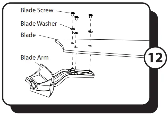 PROMINENCE HOME Lanissa 51676 52 Inch Indoor Ceiling Fan - blade screws