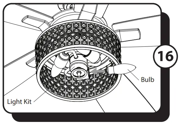 PROMINENCE HOME Lanissa 51676 52 Inch Indoor Ceiling Fan - replace the bulbs