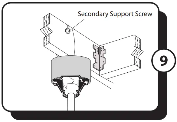 PROMINENCE HOME Lanissa 51676 52 Inch Indoor Ceiling Fan - secondary support screw