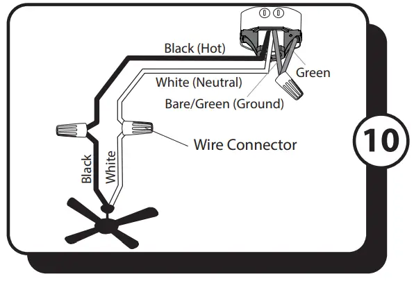 PROMINENCE HOME Lanissa 51676 52 Inch Indoor Ceiling Fan - wire from the downrod