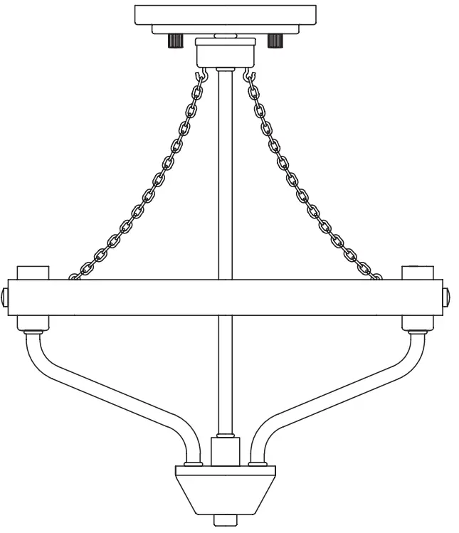 Hunter 19804 Merlin 3 Light Chandelier -