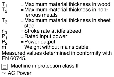 metabo STE 95 Quick Pendulum Jigsaw - Technical Specifications