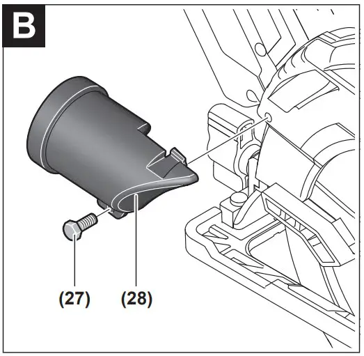 Fitting the dust extraction adapte