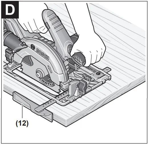 Sawing with the parallel guide