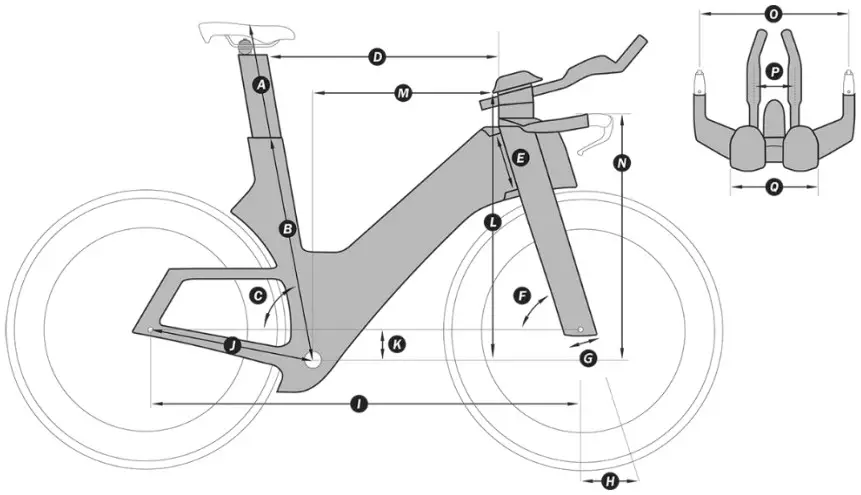 Giant Bicycles Cadex Tri Frameset Bike - FRAME SIZING