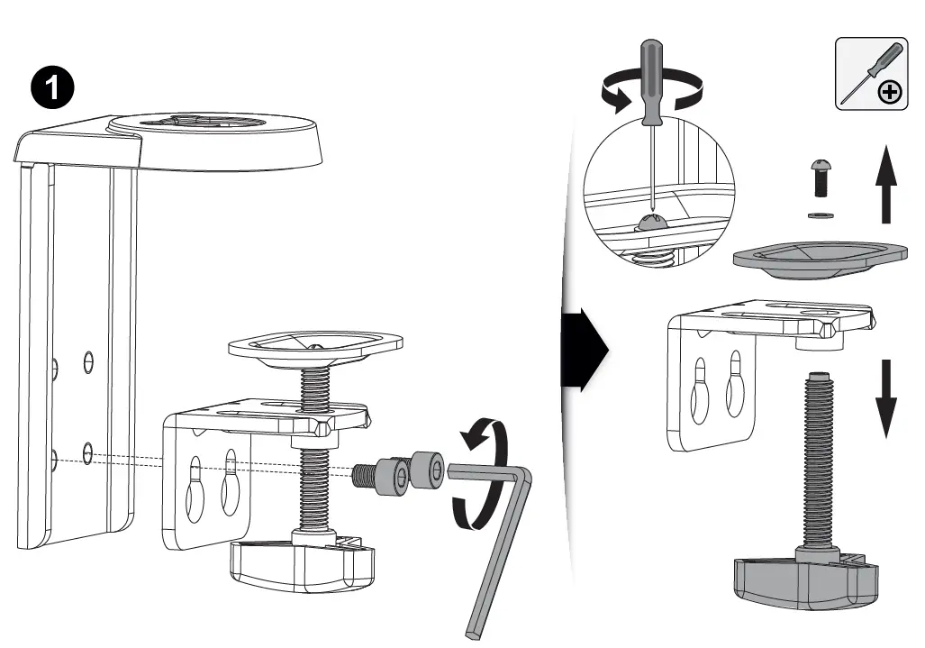RICOO-TS3911-Table-Hole-Mounting-Kit-for-Table-Mount-FIG-3