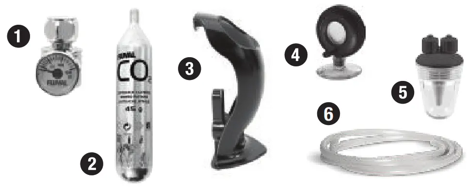 FLUVAL 45g Pressurized CO2 Kit - Parts