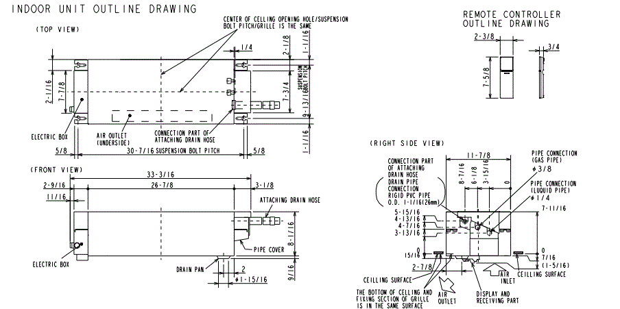 MITSUBISHI-MLZ-KY06NA-6,000-EZ-FIT-Recessed-Ceiling-Cassette-Indoor-Unit-fig-1