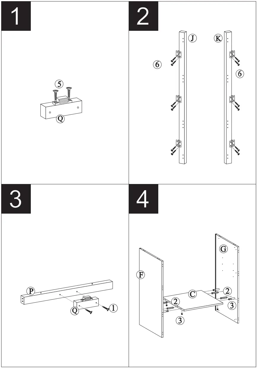 Modern Luxe L WF299284AAK Tall Storage Cabinet with Two Drawers for Bathroom Office - fig 3