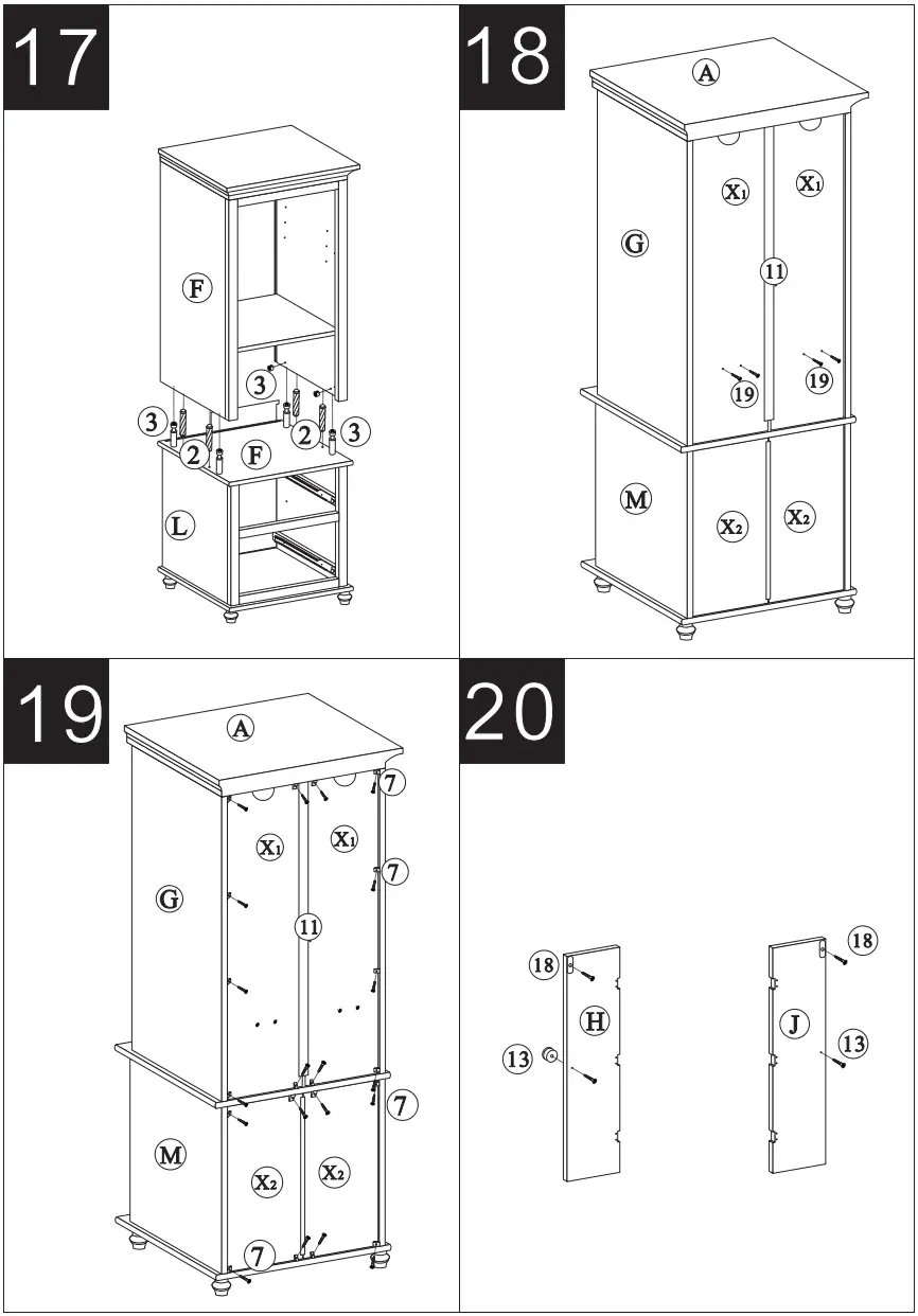 Modern Luxe L WF299284AAK Tall Storage Cabinet with Two Drawers for Bathroom Office - fig 7