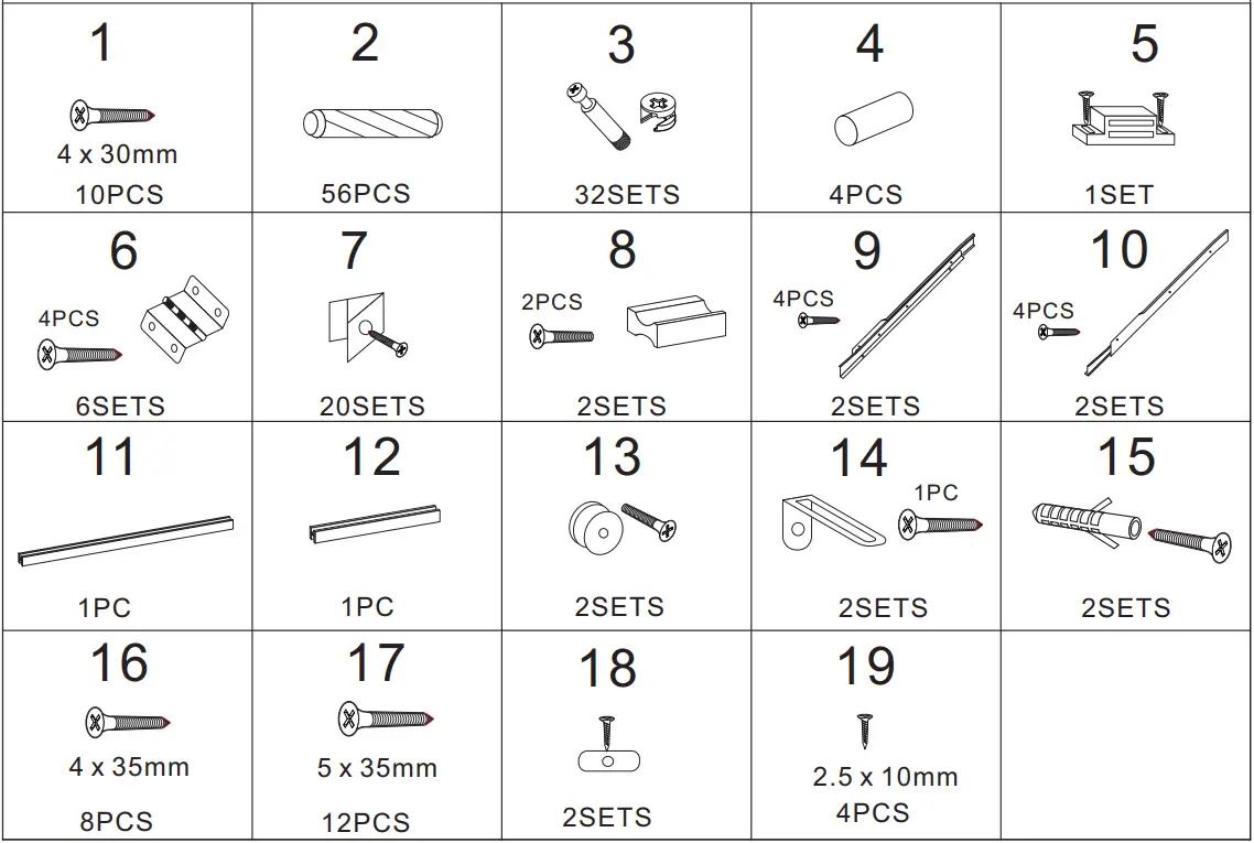 Modern Luxe L WF299284AAK Tall Storage Cabinet with Two Drawers for Bathroom Office - fig
