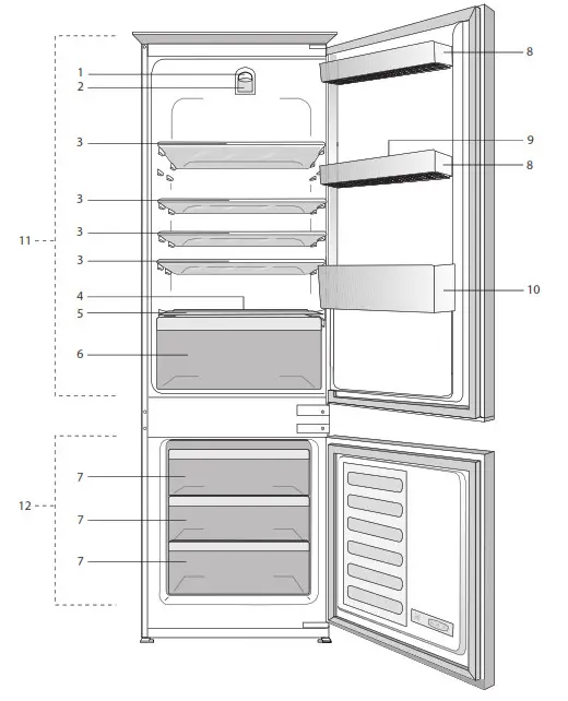 beko BCSA2750 Refrigerator - refrigerator