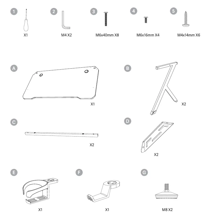 OVERSTEEL Vitallium Gaming Desk RGB Black Table 1