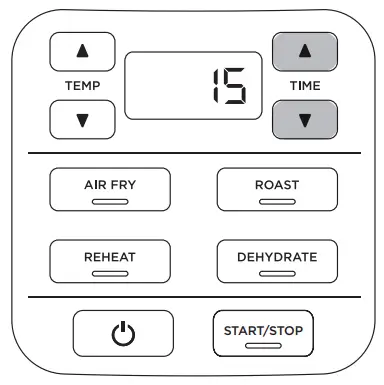 NINJA AF100EU Hot Air Fryer - desired cook time