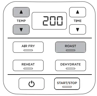 NINJA AF100EU Hot Air Fryer - desired temperature