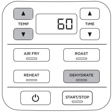 NINJA AF100EU Hot Air Fryer - down arrow buttons