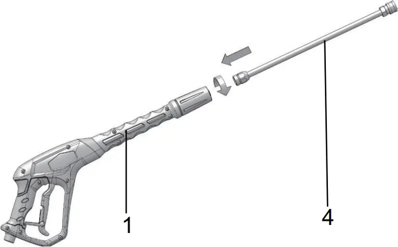 GPW3001CO - INSTALL THE SPRAY WAND