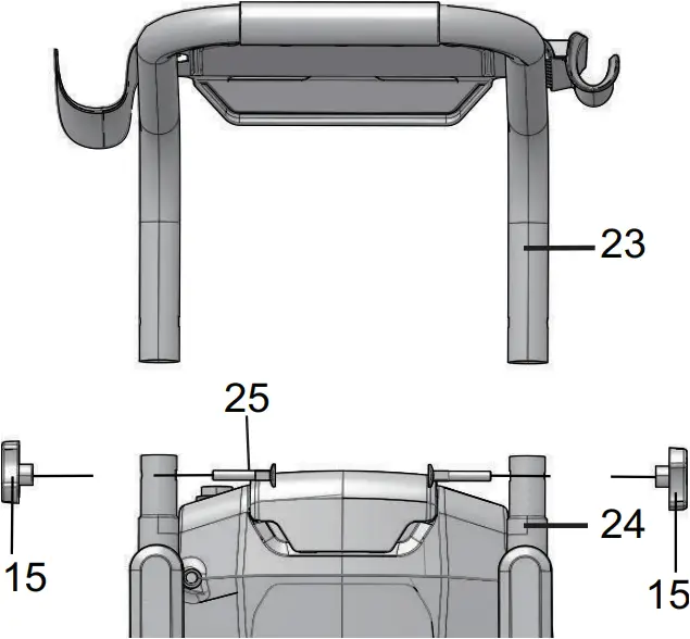 GPW3001CO - INSTALL THE UPPER HANDLE