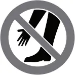 Keep hands and feet away Symbol