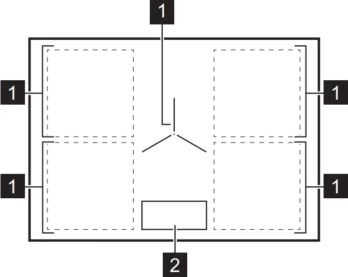 Electrolux EIV84550 - Cooking surface layout