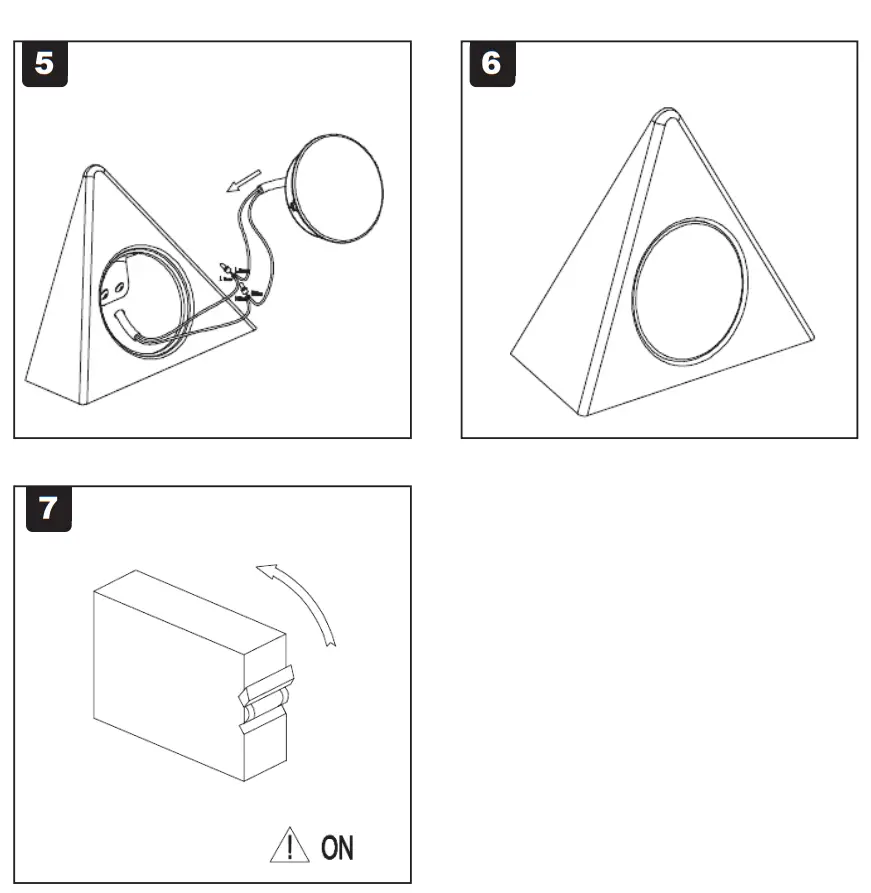 Ansell 4L1-1210-4 Luminaires LED Triangle Under Cabinet Lights - Fig1