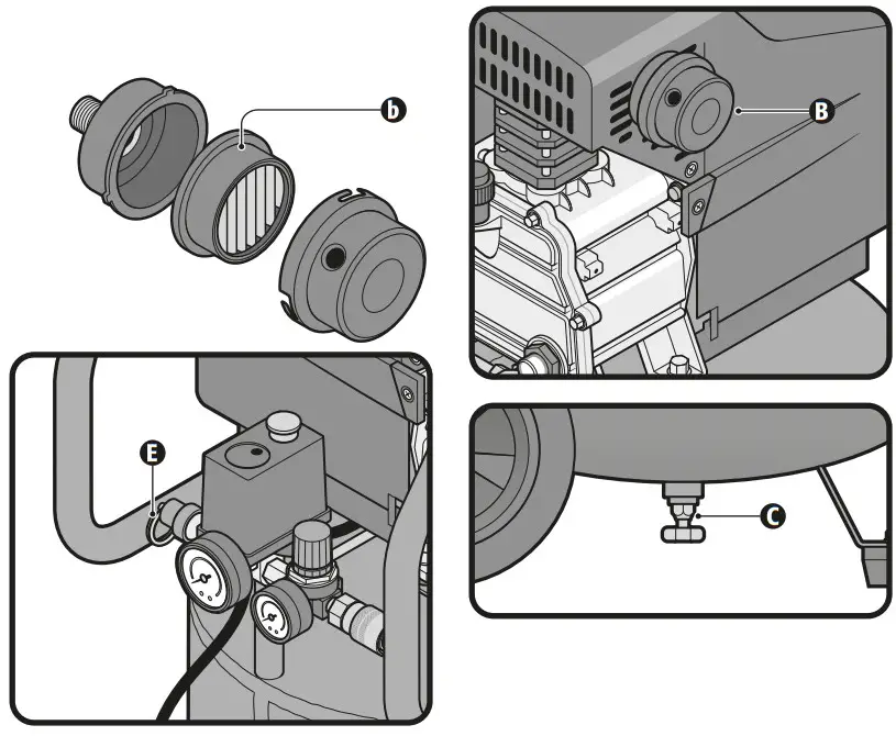 TRUPER COMP 80LV Vertical Lubricated Air Compressor - Cleaning and care