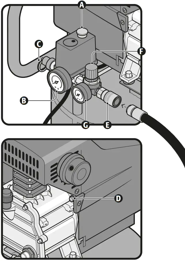 TRUPER COMP 80LV Vertical Lubricated Air Compressor - Switching