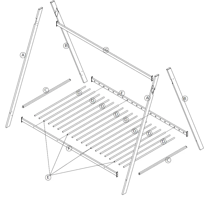 Qualler-BEL286773K-Enzo-White-Twin-Size-Metal-Canopy-Bed-Tent-Bed-fig-2
