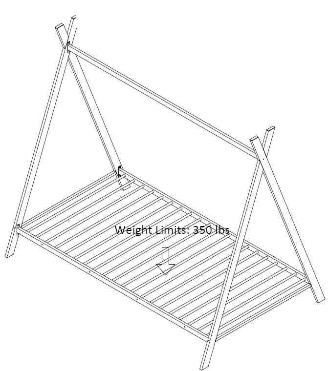 Qualler-BEL286773K-Enzo-White-Twin-Size-Metal-Canopy-Bed-Tent-Bed-fig-9