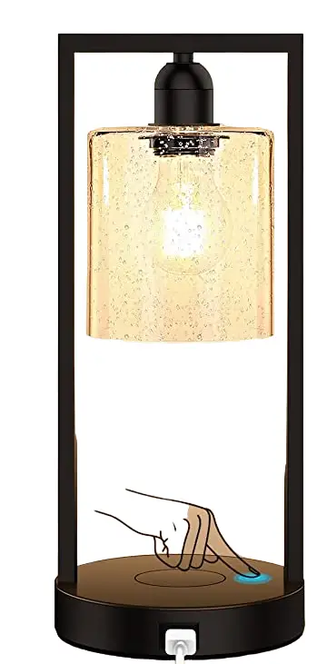 Brightever T0376-QI-BK-B-27 Wireless Charging Touch Control Desk Lamps Set of 2